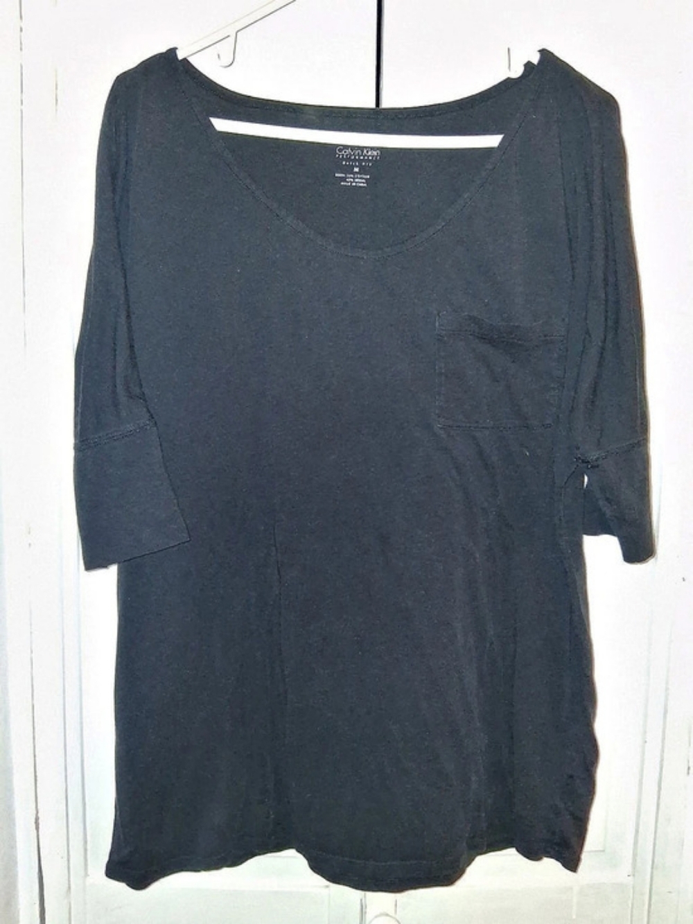 Calvin Klein Performance Quick Dry Pocket Tee Black Size Medium